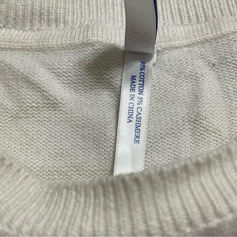 Southern Tide Jessa Pullover Sweater Cashmere Blend Marshmallow Size Large - Picture 3 of 9
